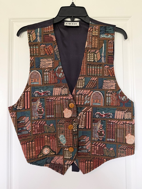 Facets Jackets & Blazers - FACETS Vintage Tapestry Bookcase Vest